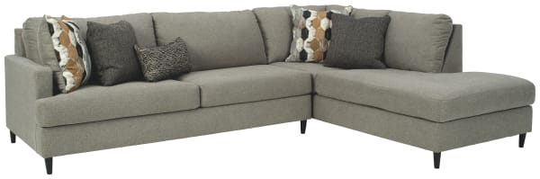 Santasia - Right Arm Facing Corner Chaise 2 Pc Sectional - Granite