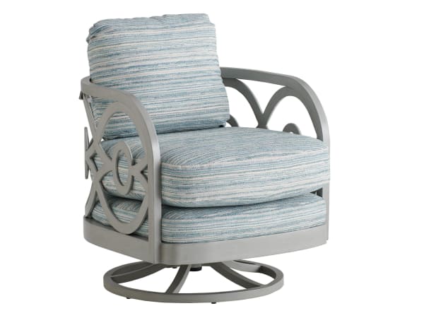 Silver Sands - Occasional Swivel Chair - Pearl Silver