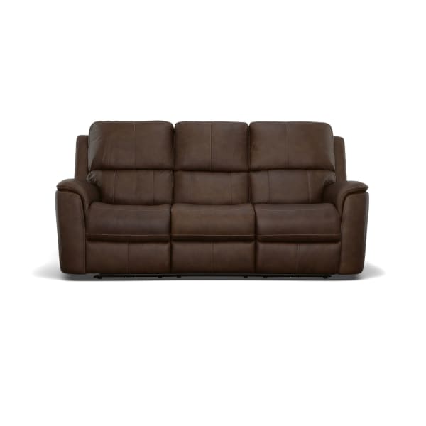 Henry - Power Reclining Sofa With Power Headrests & Lumbar - Burnt Umber