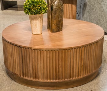 Towner Grove - Round Cocktail Table - Natural Brown