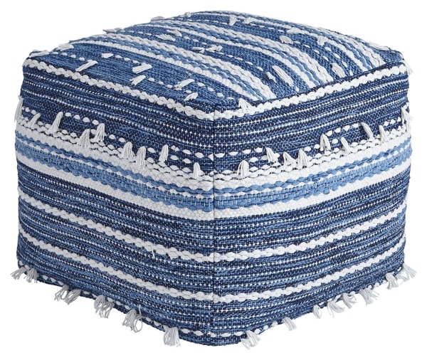 Anthony - Blue / White - Pouf