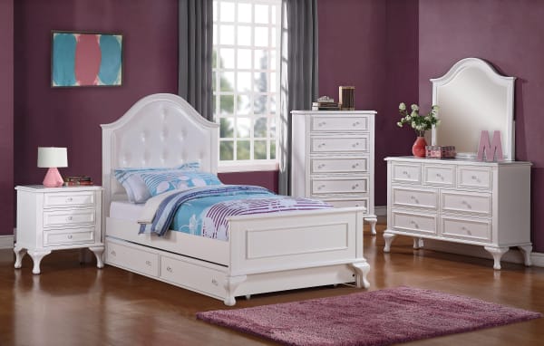 Jesse - Twin Panel With Trundle 6 Piece Bedroom Set