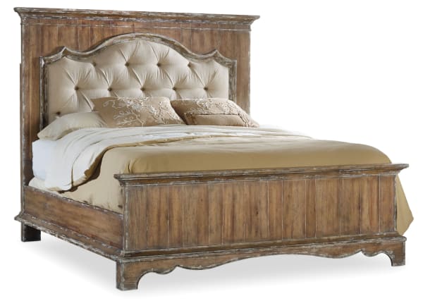 Chatelet - King Upholstered Mantle Panel Bed