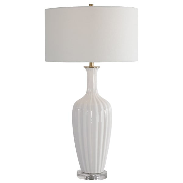Strauss - Ceramic Table Lamp - White