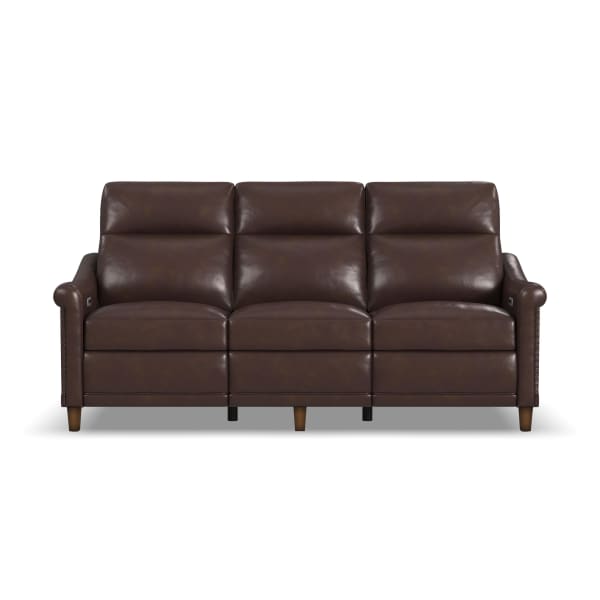 Elizabeth - Power Reclining Sofa With Power Headrest - Brunette