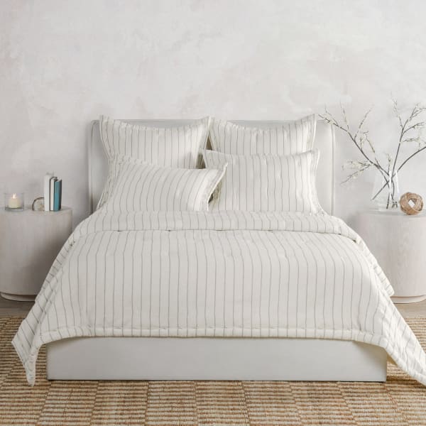 Monaco - 3 Piece Queen Comforter Set - Ivory