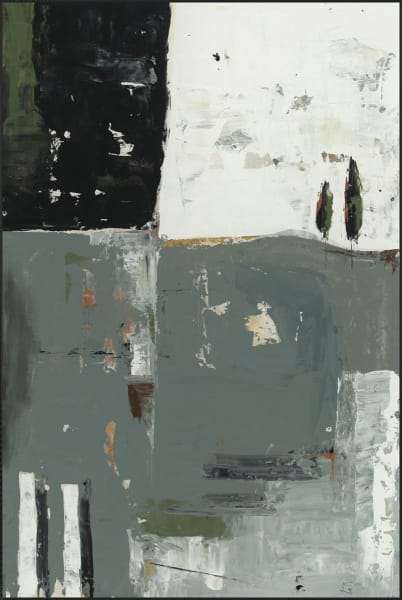 Kahan - 48" x 72" Painting Art By Buddy Whitlock - Dark Gray