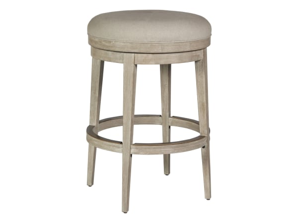 Cohesion Program - Cecile Backless Swivel Barstool - Dark Gray