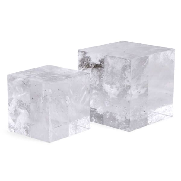 Cube Risers - Sculptures (Set of 2) - Manmade Quartz