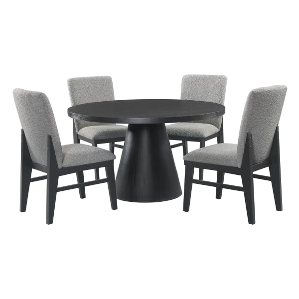 Portland - 5 Piece Standard Height Dining Set (Table And Four Chairs) - Black