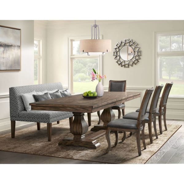 Gramercy - 6 Piece Dining Set-Table, Four Chairs And Settee
