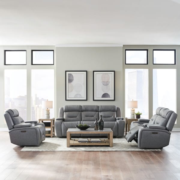 Chapman - Sofa With Loveseat & Recliner - Gray