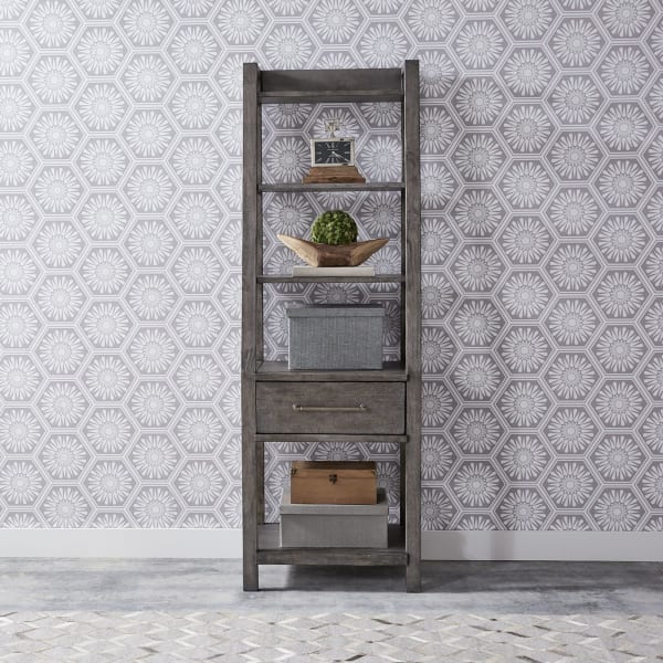 Modern Farmhouse - Leaning Bookcase - Gray