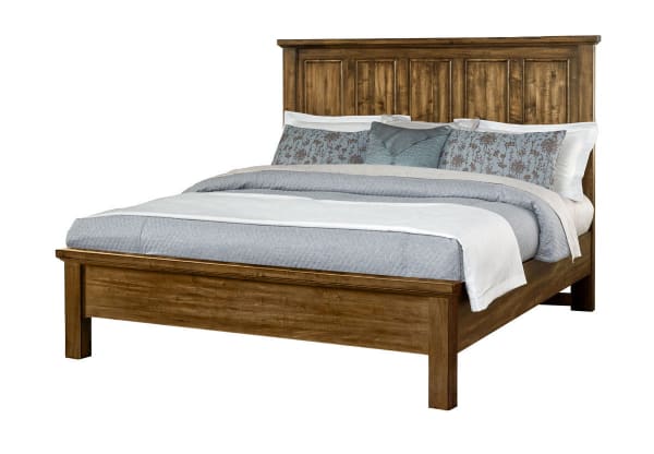 Maple Road - Queen Mansion Bed With Low Profile Footboard - Antique Amish