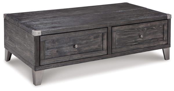 Todoe - Lift Top Cocktail Table - Dark Gray