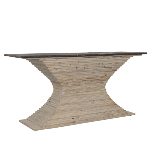 Harlan - Console - Beige / Dark Gray