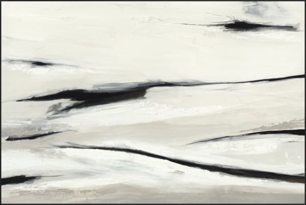 Perspective - 40" x 60" Painting Art By Buddy Whitlock - White / Black