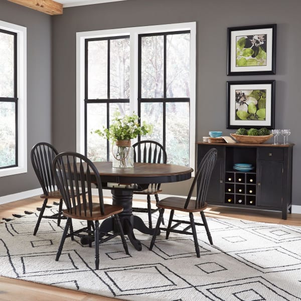 Carolina Crossing - 5 Piece Gathering Table Set - Black