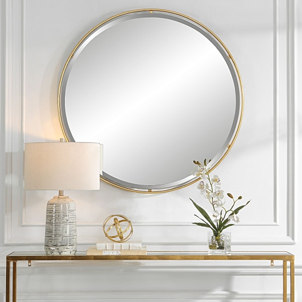 Canillo - Round Mirror - Gold