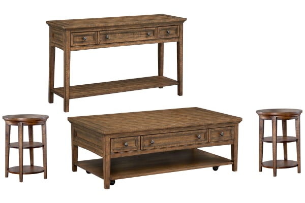 Bay Creek - Rectangular Cocktail Table With 2 Accent End Tables And Sofa Table - Toasted Nutmeg