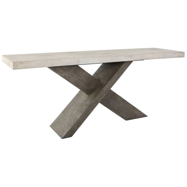 Durant - Console Table - Distressed Gray/Antique White