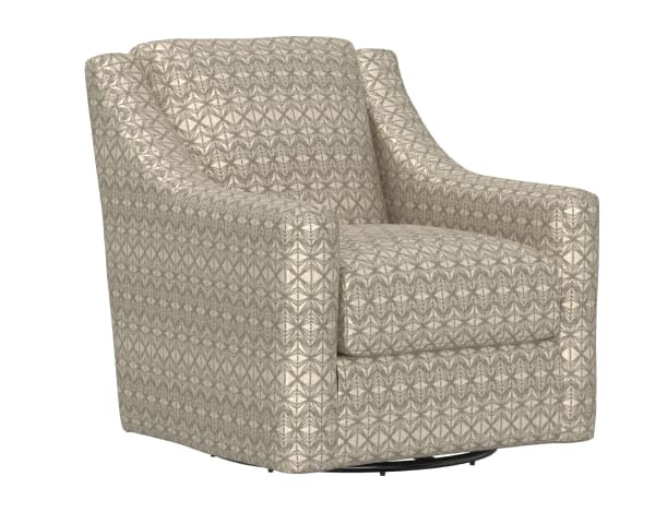 Hyde Park - Swivel Fabric Chair - Beige
