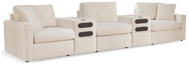 Modmax - 5-Piece Sectional With 2 Audio System Consoles - Oyster