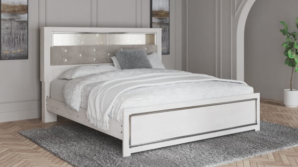 Altyra - White - King Panel Bookcase Bed