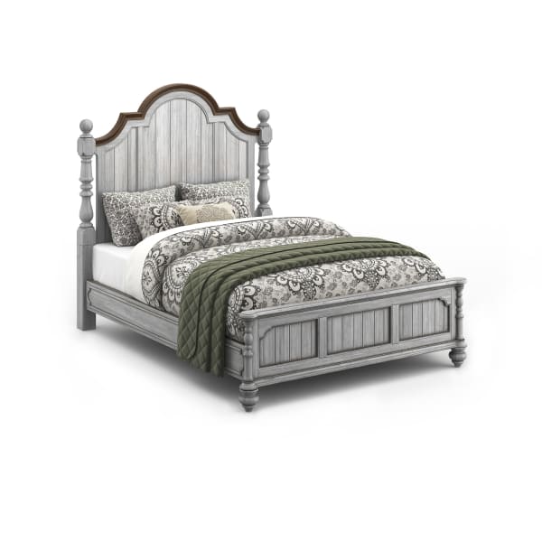 Plymouth - Queen Poster Bed - Gray
