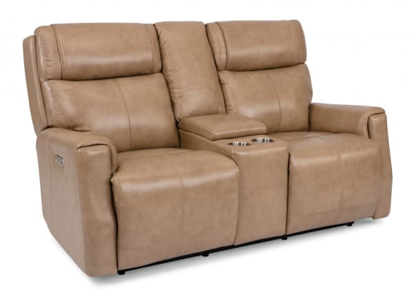 Holton Power Reclining Loveseat with Console & Power Headrests