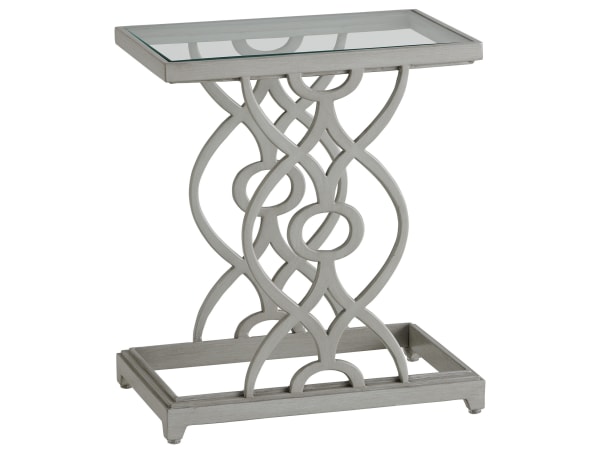 Silver Sands - Rectangular Accent Table - Pearl Silver
