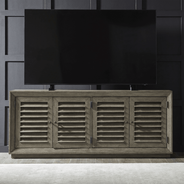 Aspen Sky - 78" TV Console - Weathered Saddle Brown