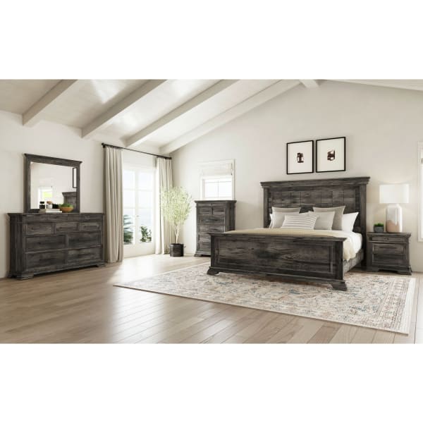 Park Ridge - Queen Panel 3 Piece Bedroom Set - Charcoal