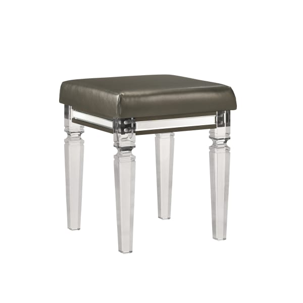 Twenty Nine - 16.14" Vanity Stool With Acrylic Leg - White