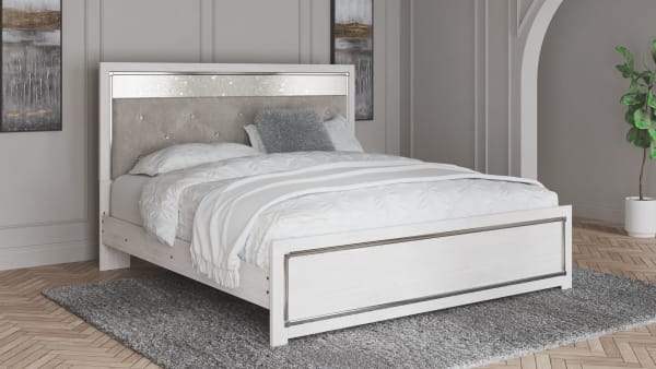 Altyra - White - King Panel Bed