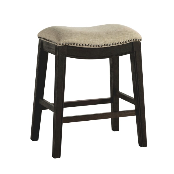 Parkside - 24'' Counter Stool - Linen / Dark Wash