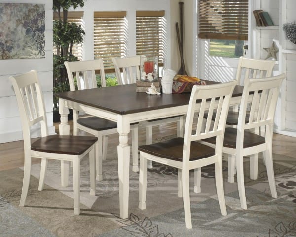 Whitesburg - White - 7 Pc. - Dining Room Table, 6 Side Chairs