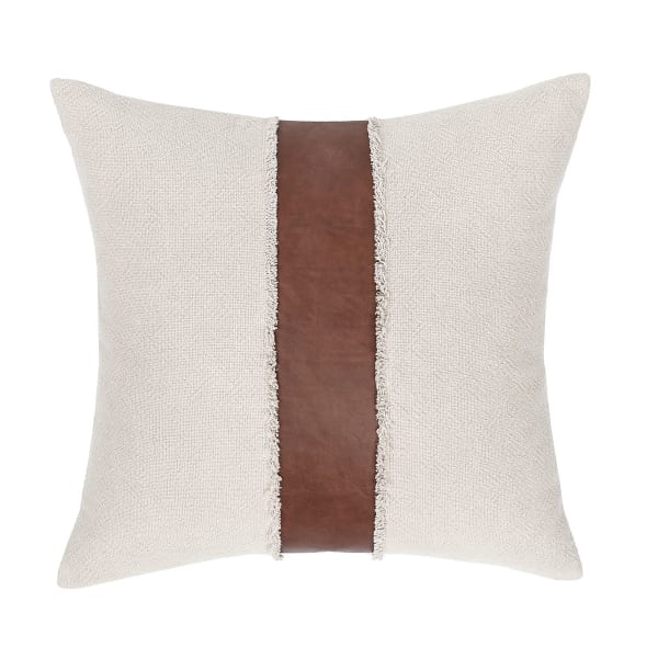 Villa Classics - Steam Pillow 26' x 26' - Natural/Kona Brown