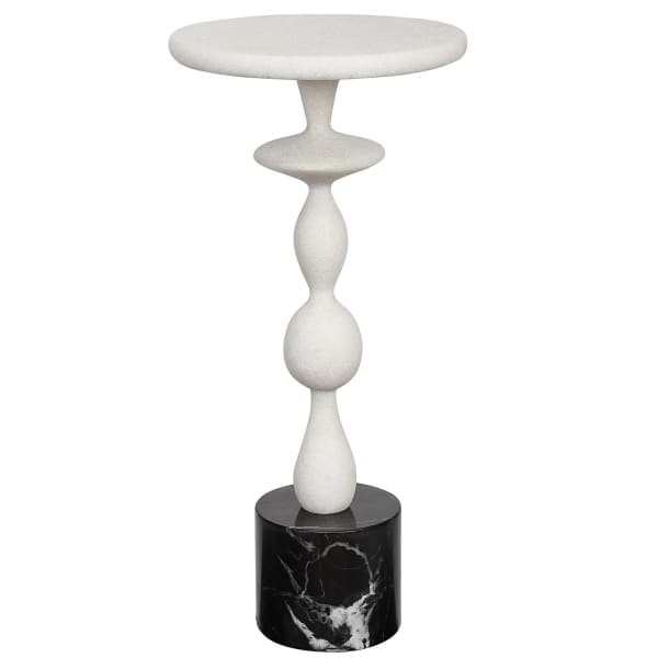 Inverse - Marble Drink Table - White