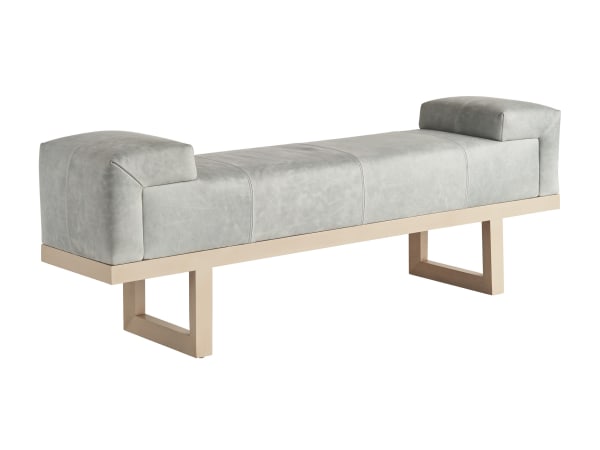 Sunset Key - Abbott Leather Bench - Gray
