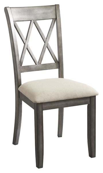Curranberry - Metallic Gray - Dining Uph Side Chair (2/cn)