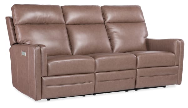 MS - Twain Zero Gravity Power Sofa With Power Headrest And Lumbar - Brown / Gray