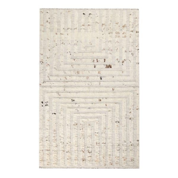 Renewed - Tahoe 1' x 1' Wool Rug - Ivory/White