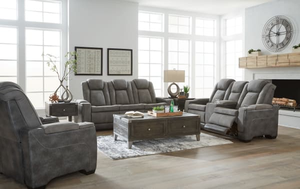 Next-Gen Durapella - 3 Pc. - Power Sofa, Loveseat, Recliner - Slate
