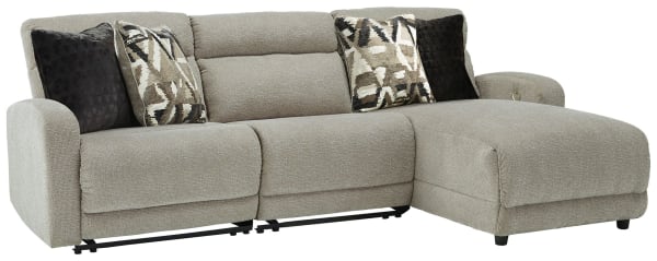 Colleyville - Stone - 3-Piece Power Reclining Sectional With Chaise