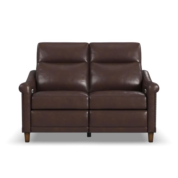 Elizabeth - Power Reclining Loveseat With Power Headrest - Brunette
