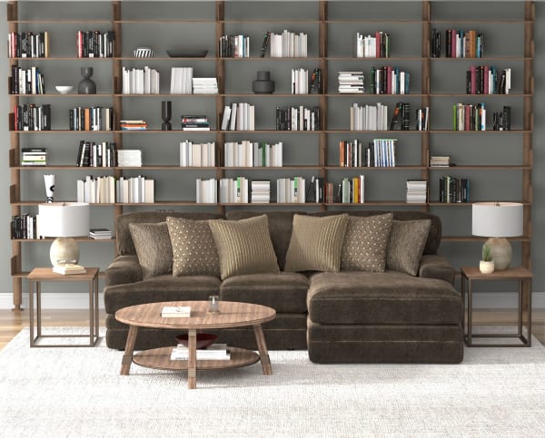 Mammoth - 2 Piece Sofa Chaise With RSF Chaise - Chocolate