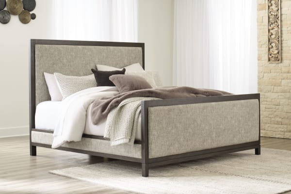 Burkhaus - Brown - California King Upholstered Bed