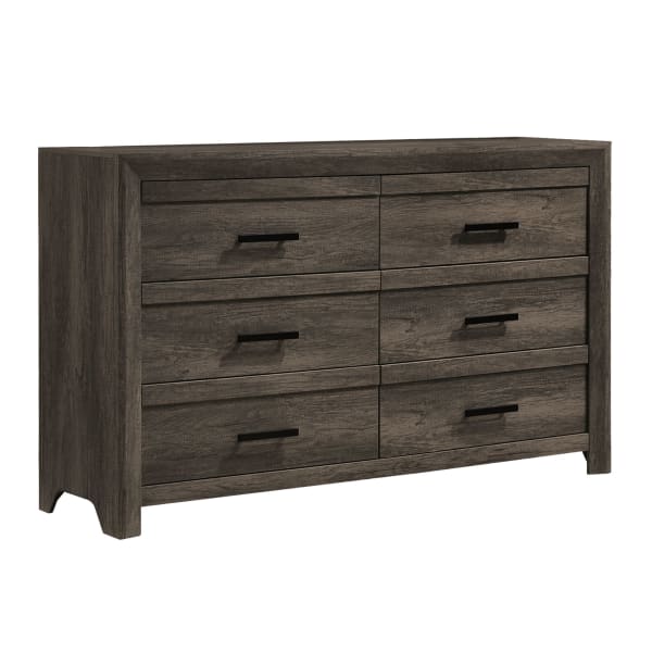Eleanor - 6-Drawer Dresser - Mocha Gray