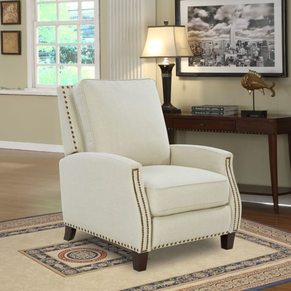 Melrose - Push Thru The Arm Recliner - Cream